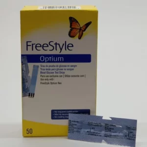 Tiras Reactivas Freestyle Optium Caja con 50 pzas